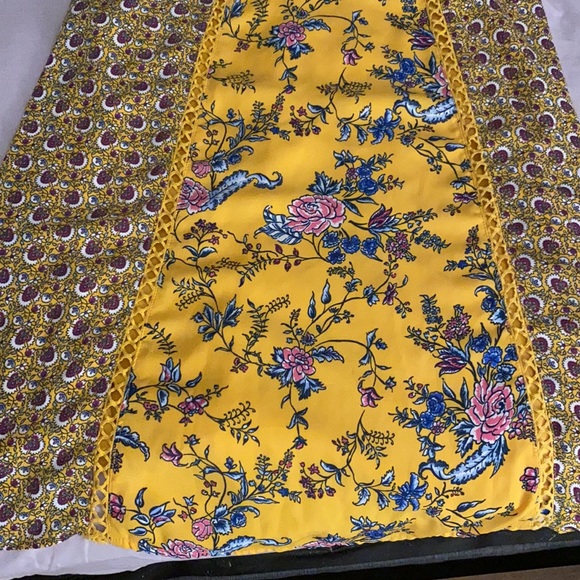 Yellow painting spaghetti strap dress summer - Picture 3 of 7